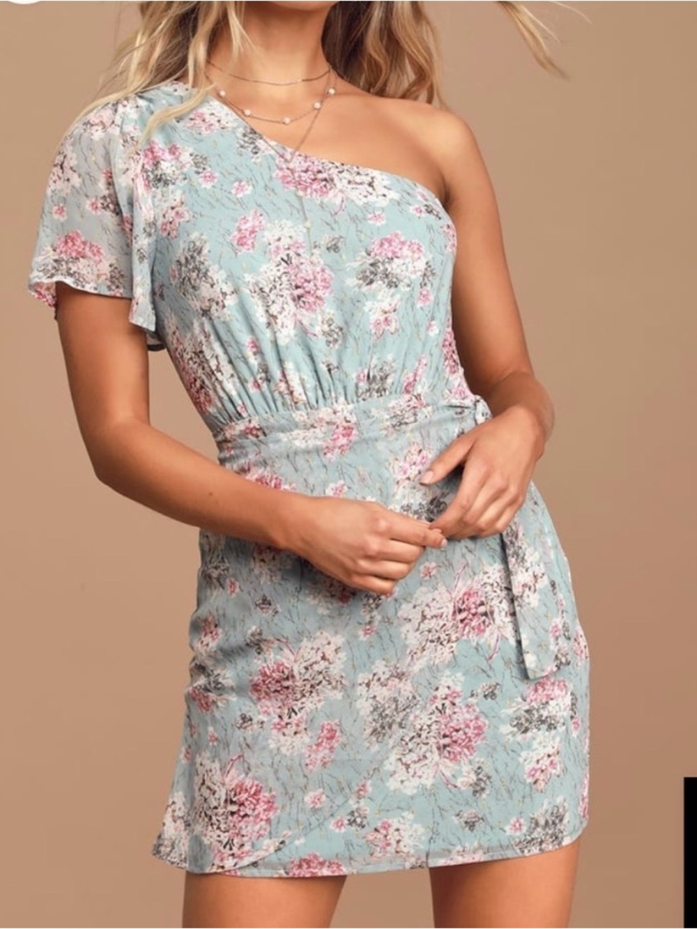 Lulus one shoulder mini dress